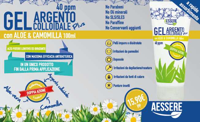 Gel Argento Colloidale Aloe e Camomilla