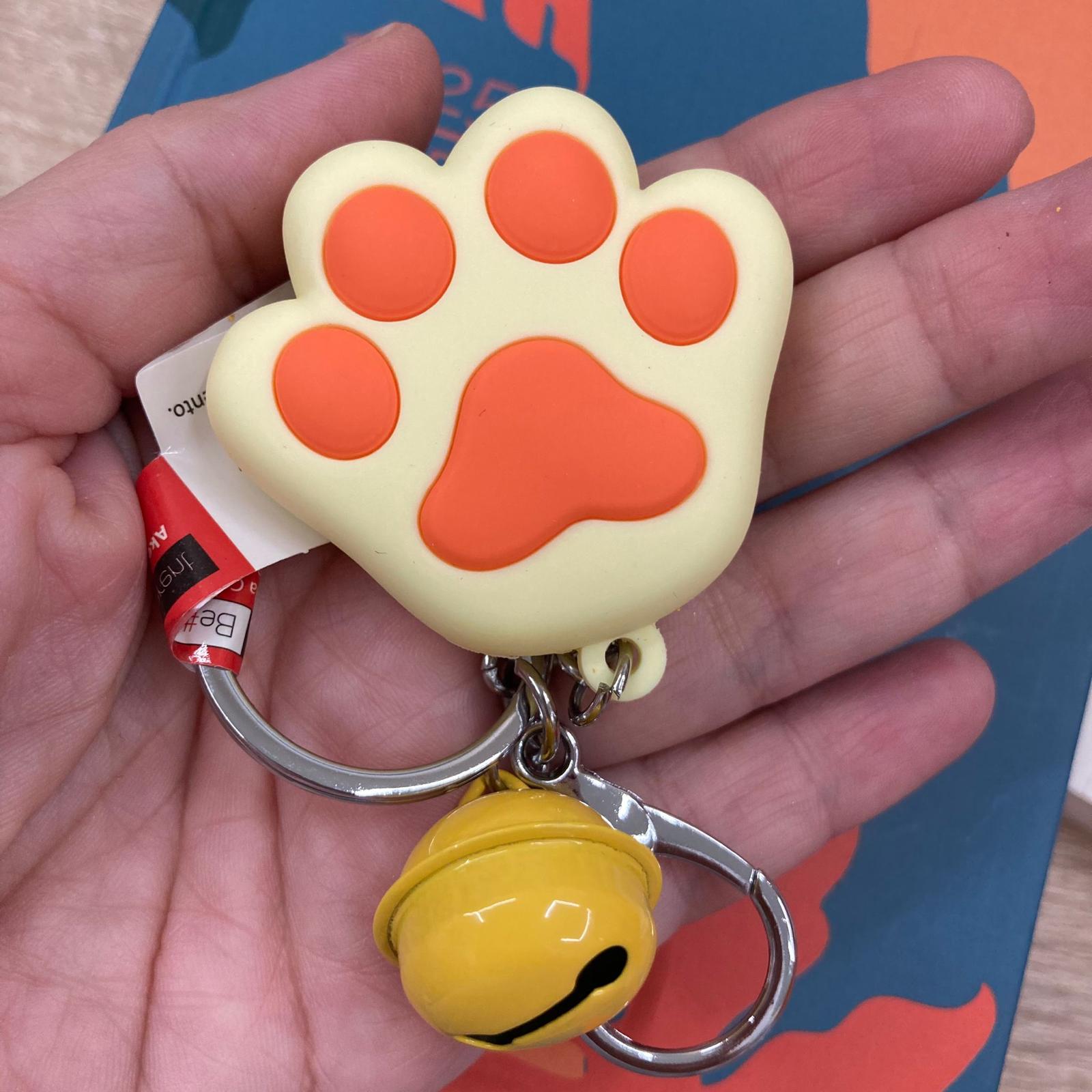 Portachiavi zampa colorato morbido