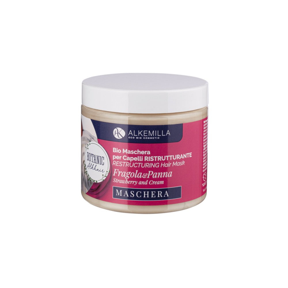 Maschera capelli panna e fragola