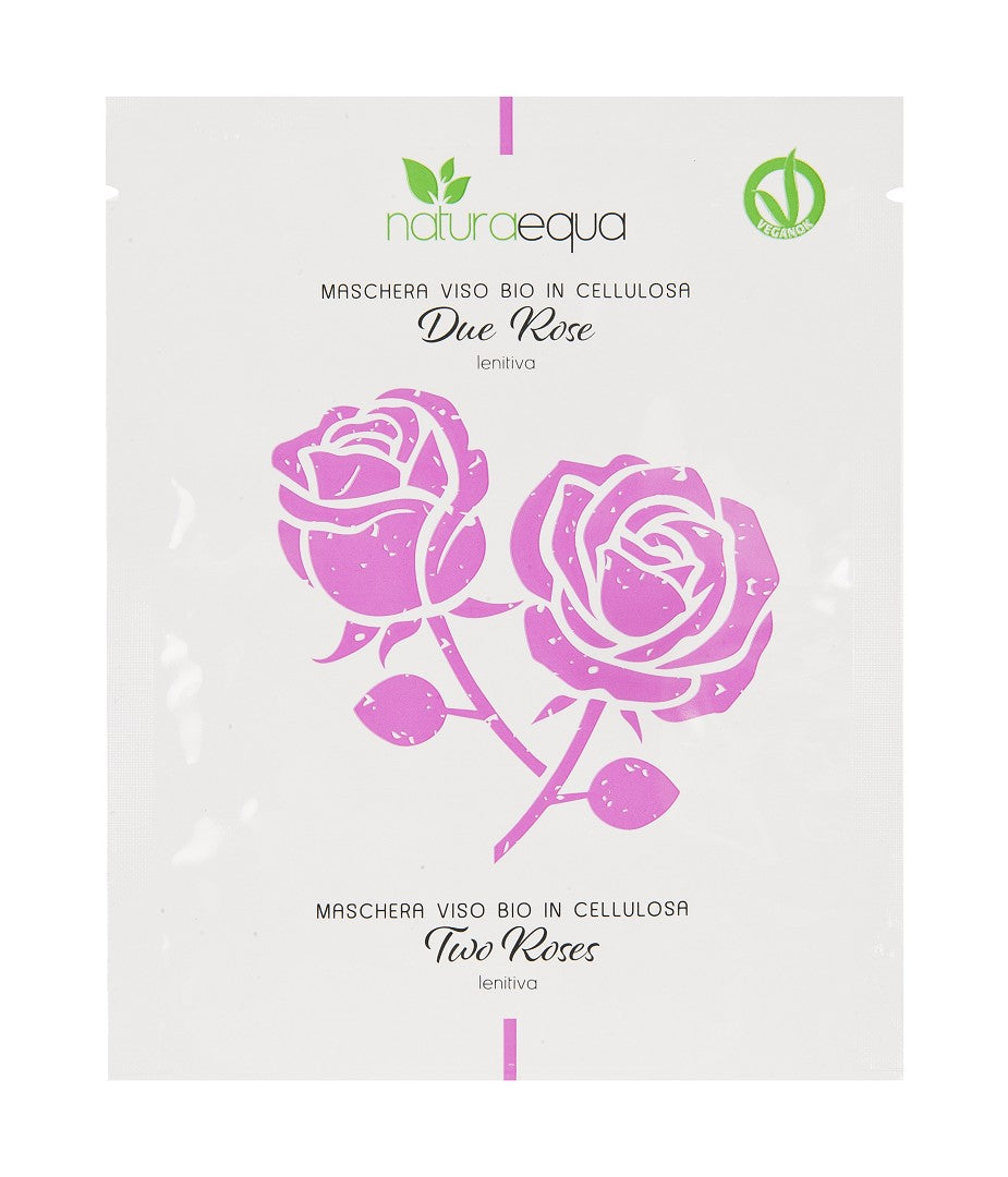 Naturaequa maschera viso due rose