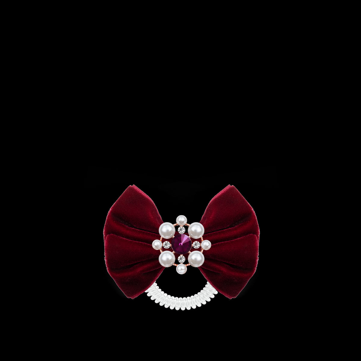 Bowtique Brutish Royal Take a Bow Elastic Red Velvet Bow