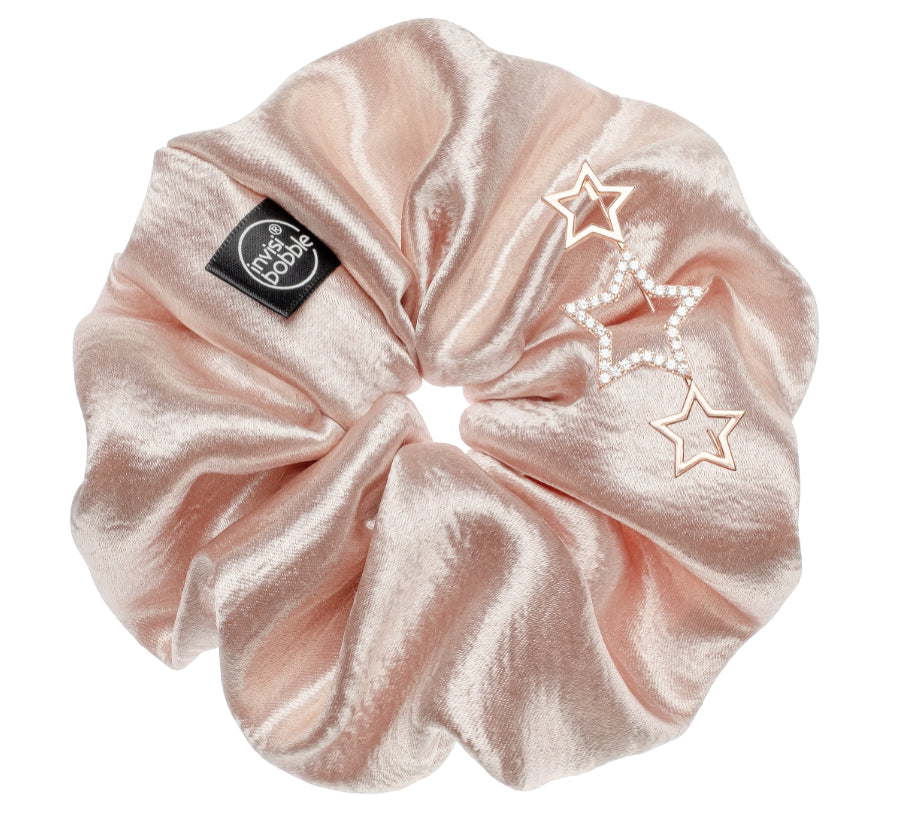 Sprunchie Maxi Rosie Star Raso Rosa