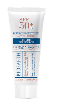 Tinted Face Sunscreen SPF50+ Antipollution Blu Ray Protection