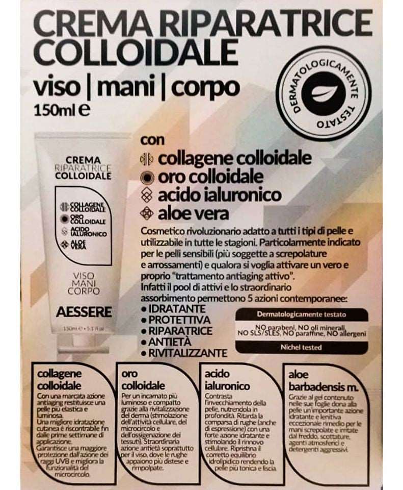 Crema Riparatrice Colloidale Viso Mani Corpo