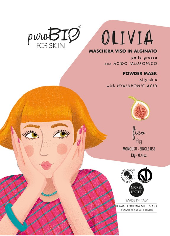 Purobio Olivia powder face mask for oily skin with fig