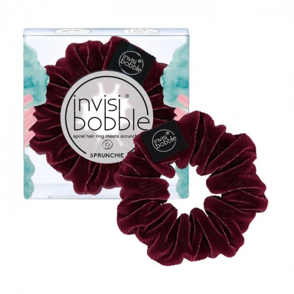 Invisibobble Elastic Sprunchie in Wine Red Velvet