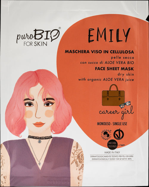 Purobio Facial sheet mask Emily dry skin Career Girl