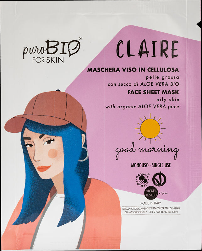 Purobio Facial Sheet Mask Claire Oily Skin Good Morning