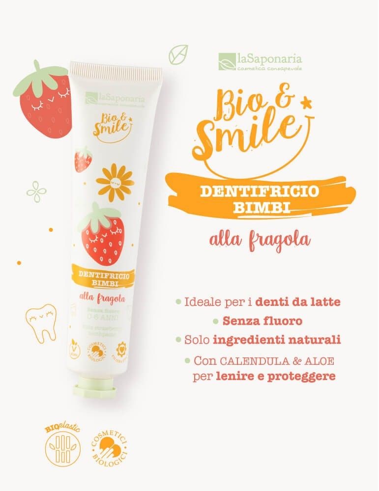 La Saponaria Soothing Children's Toothpaste with Strawberry