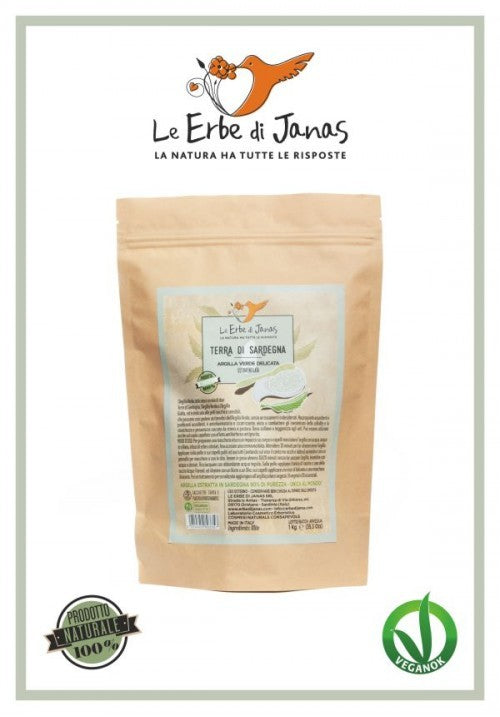 Erbe di Janas Delicate Green Clay in Powder