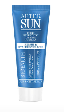 Bioearth After Sun Moisturizing Face Cream Oil Free Reishi Hyaluronic Acid